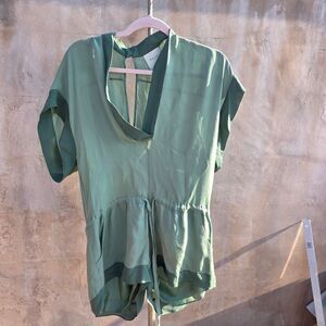 Mason Short Romper Green